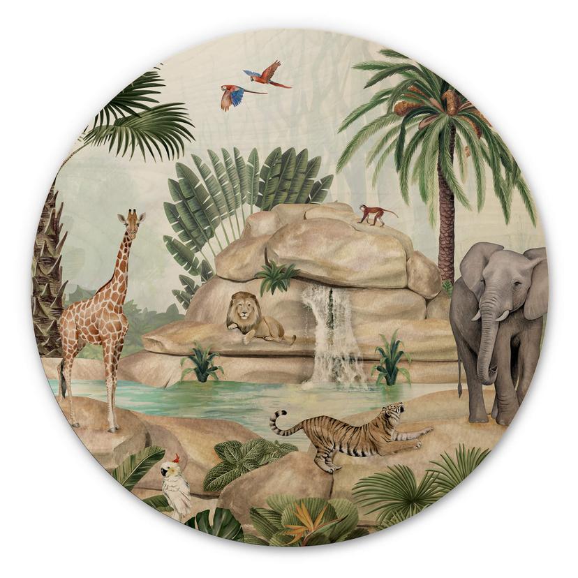 Billede af træ til børneværelset Kikki Belle - Jungle Paradise Round