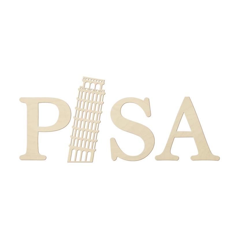 Scritta in legno - Pisa