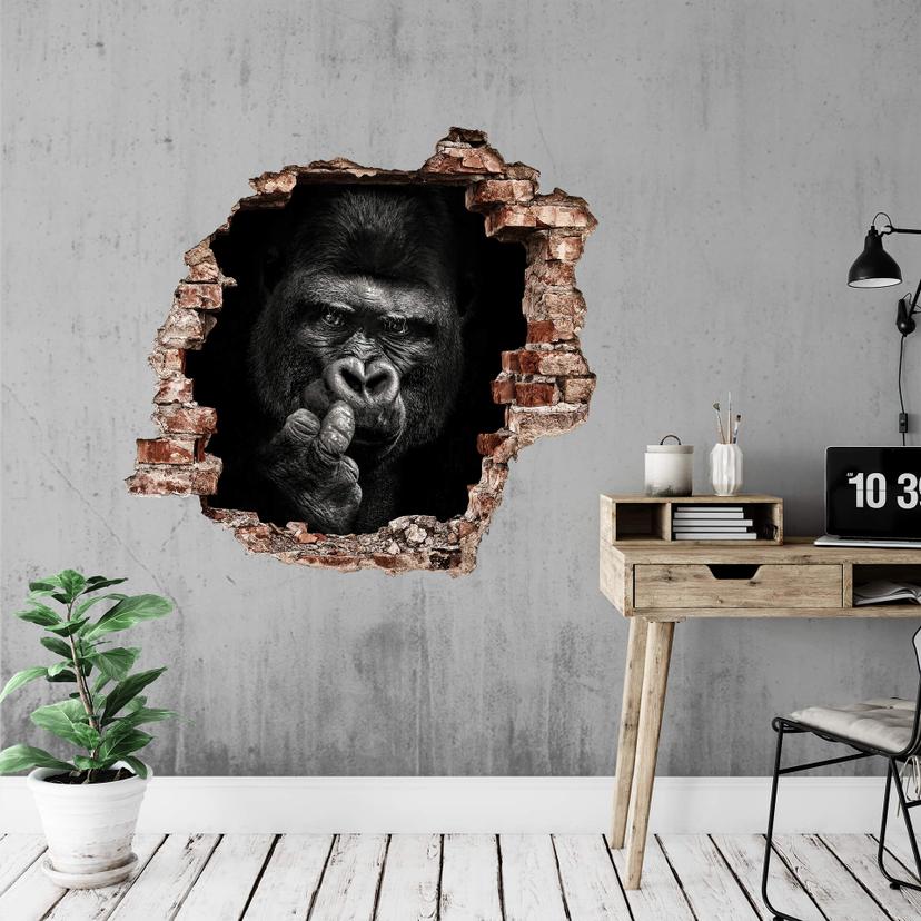 3D Wallsticker havmand - sølvryg