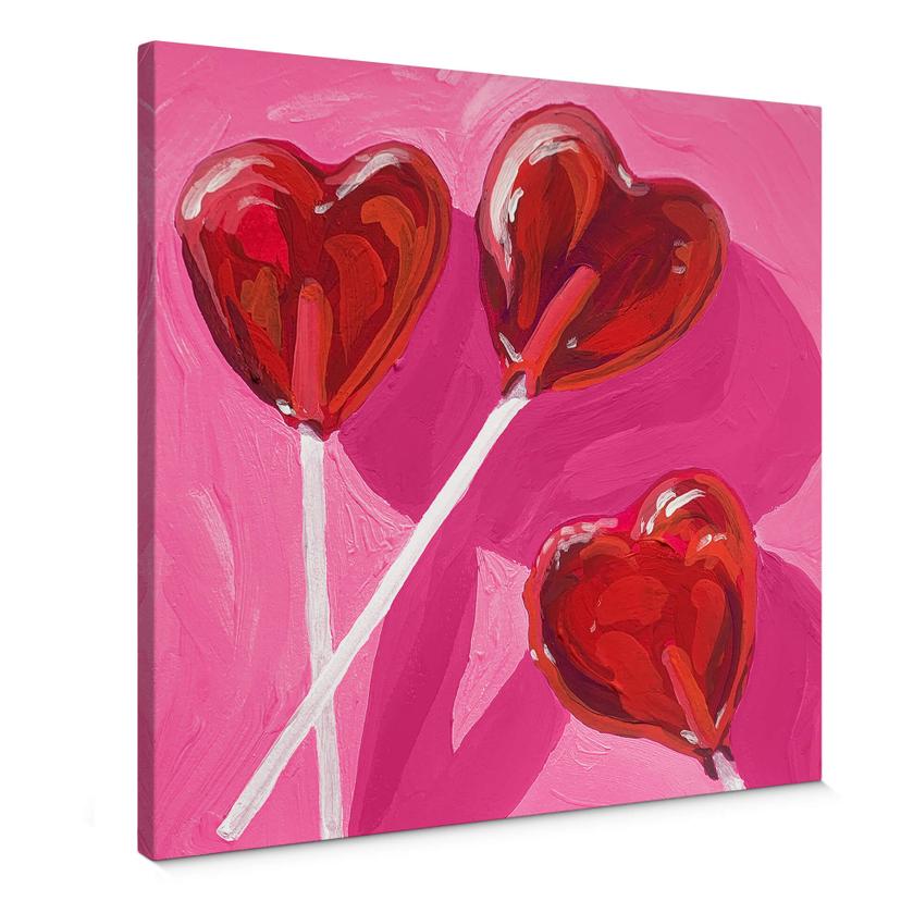 Canvas Key and Sea - Lollipop Hearts
