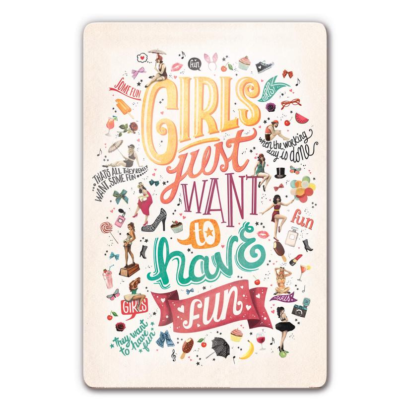 Tableau en verre Tohmé -  Girls just wanna have fun