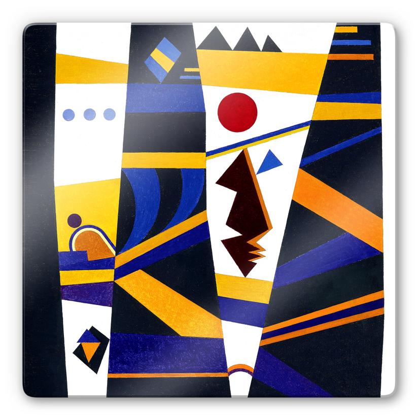 Glasschilderij Kandinsky – Verbinding