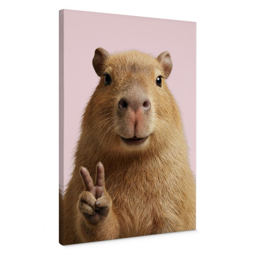 Lienzo Capibara de la Paz