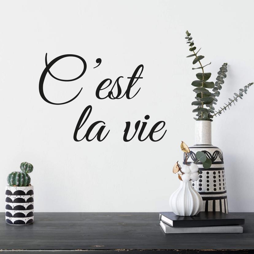 Muursticker C'est la vie