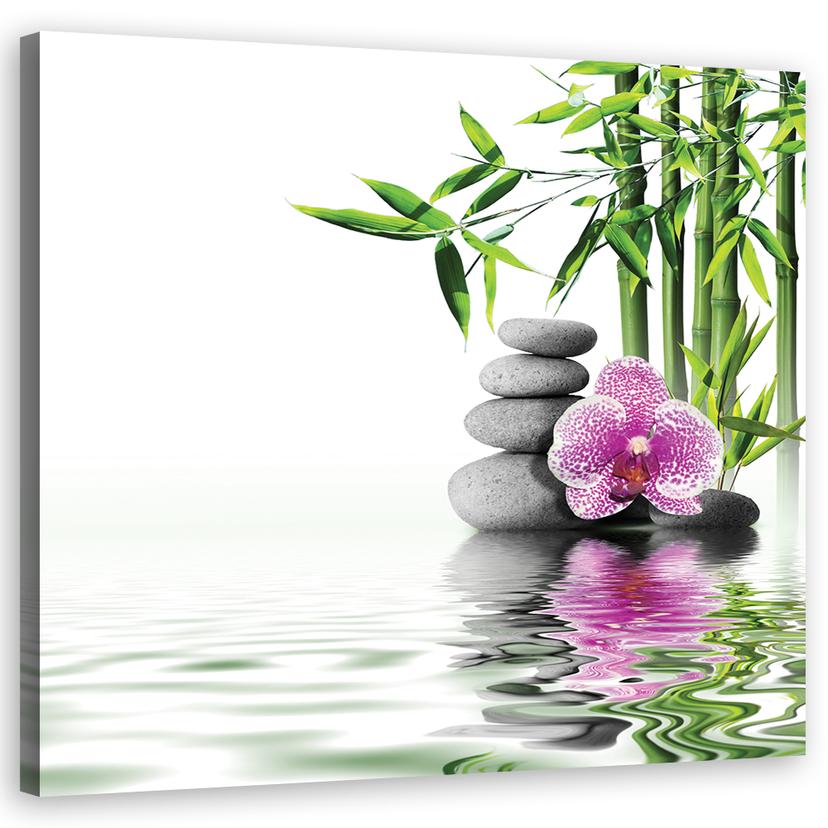 Tableau sur toile, Jardin d'eau Zen