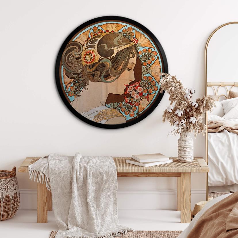 Poster Mucha - La foglia di mucca - Rotonda