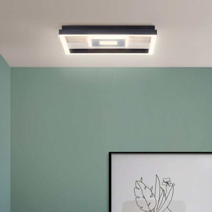 Deckenleuchte Aras, braun, 27,5 x 29,5 cm, Metall Lampe
