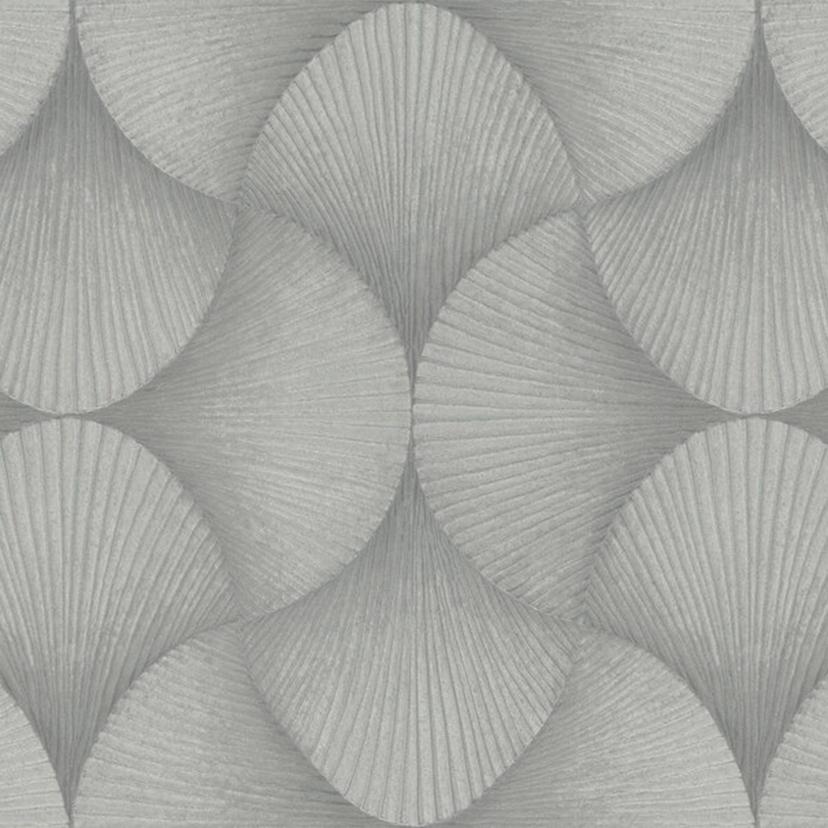 Carta da parati metallizzata in tessuto non tessuto Sky Lounge grigio argento 10,00x1,06 m