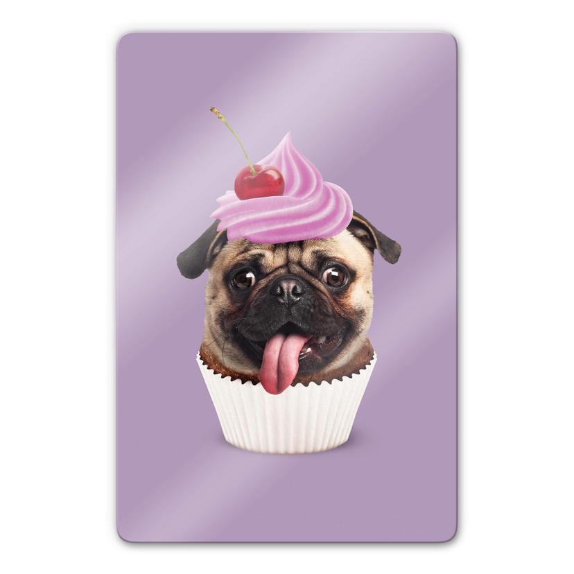 Glasschilderij Loose - Pugcake