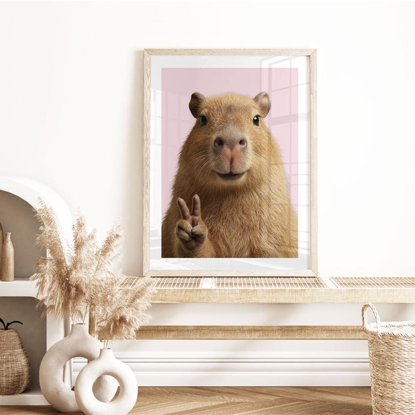 Poster animal Peace Capybara