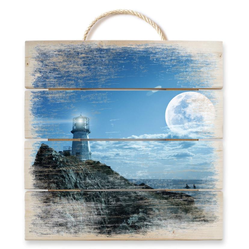 Trätavla Fyr - 40x41,5 cm