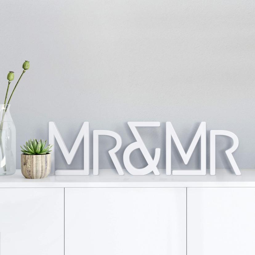 Letras decorativas 3D Mr & Mr modernas