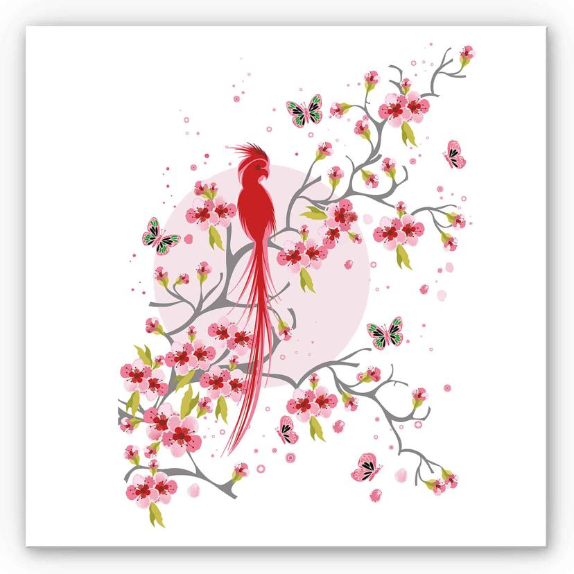 Tableau Forex - Oiseau du paradis - carré