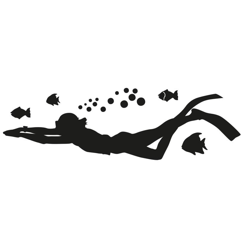 Sticker mural - Plongeuse