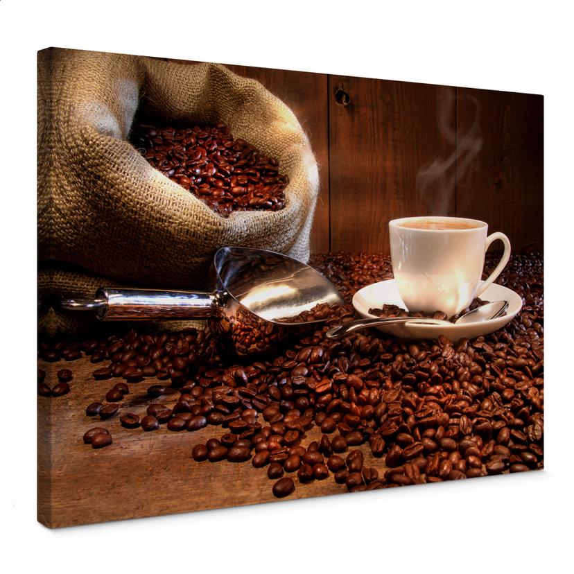 Kaffe glæde - Lærredsprint