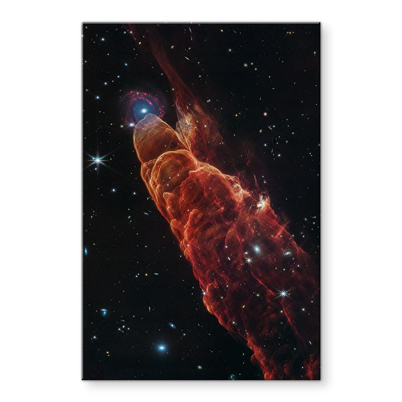 Akrylbillede James Webb Telescope - Cosmic Hurricane Herbig Haro 49/50