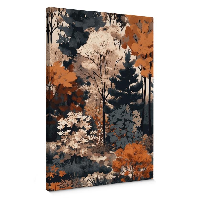 Canvas Farverig efterårsskov - Jaszke