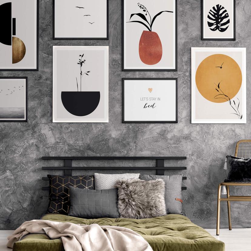 Poster Kubistika - Fleurs d’hiver