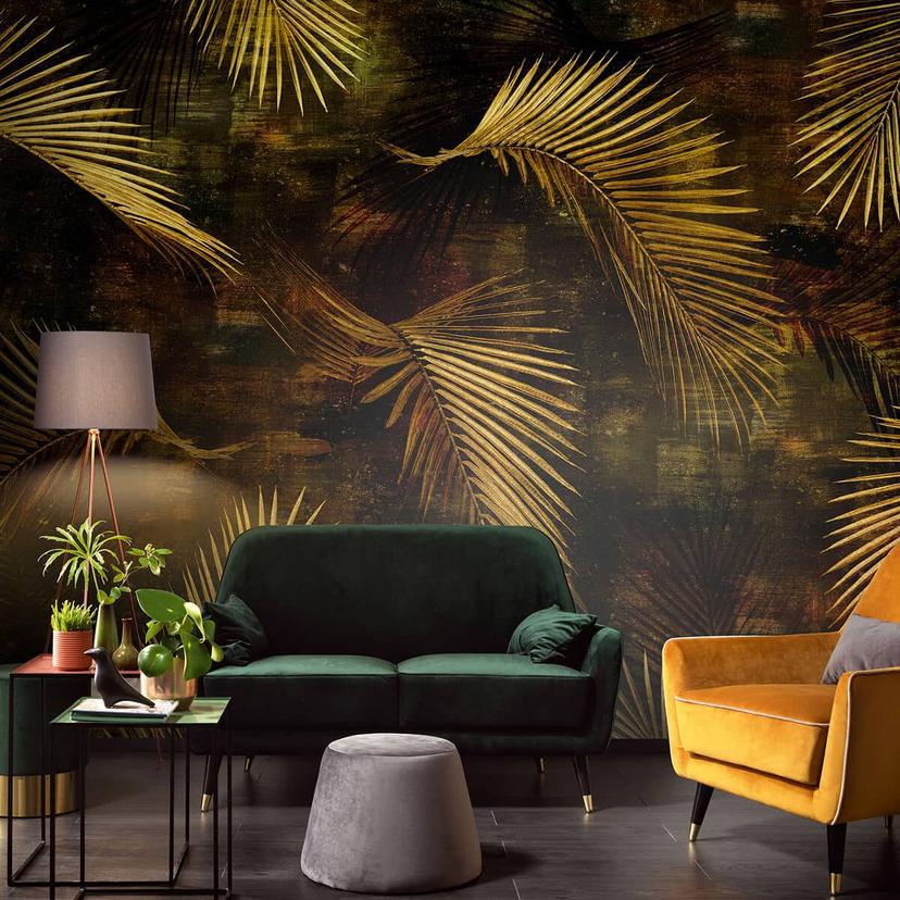 Guido Maria Kretschmer Fotobehang Art Edition Glossy Palms Gold