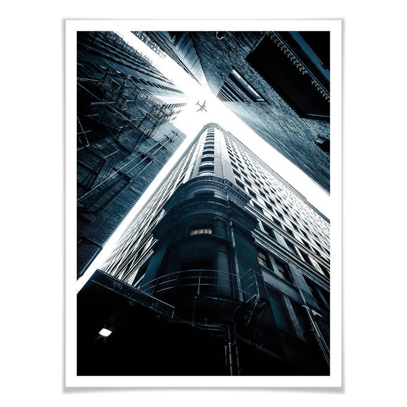Poster Entre deux gratte-ciels
