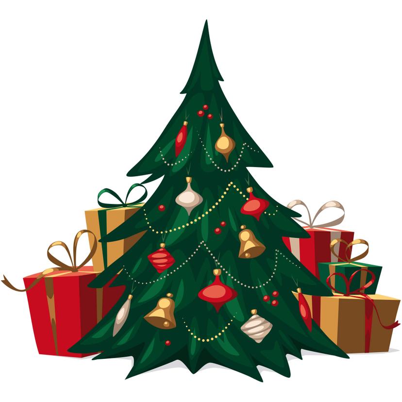Adesivo murale - Albero di natale ( vintage)