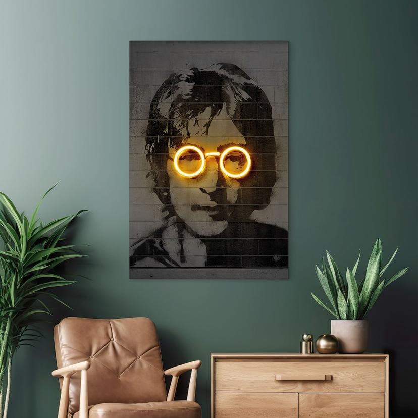 Stampe per pareti John Lennon - Mielu - Alu-Dibond