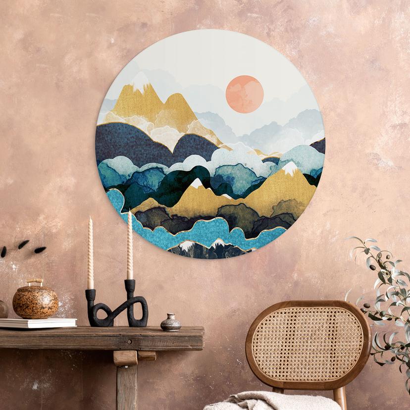 Decorazione murale in Dibond Vetta della montagna sopra le nuvole - SpaceFrog Designs