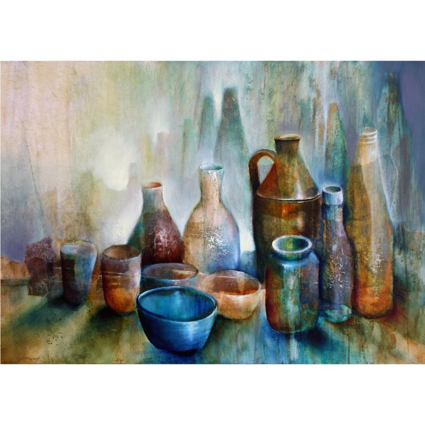 Fotomurale Schmucker - Natura morta con sciarpa blu