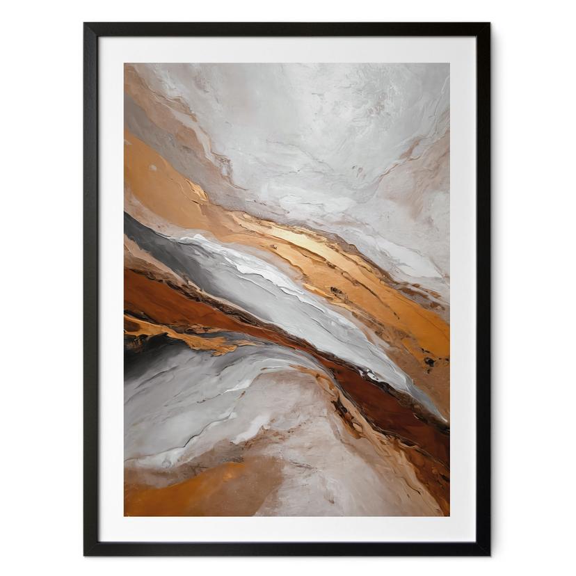 Poster Ciel et terre en couleurs fluides - Atelier Alpenglow