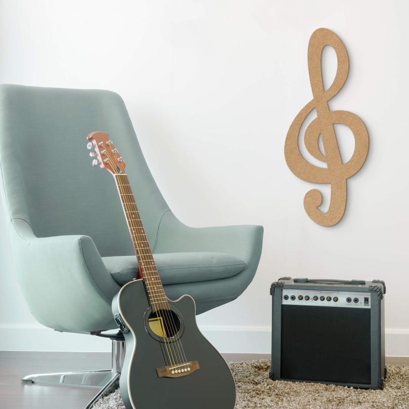 Decoración en madera clef - MDF nature