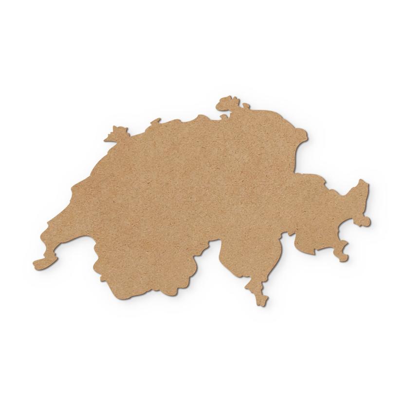 Decoro in legno mappa Svizzera - natura
