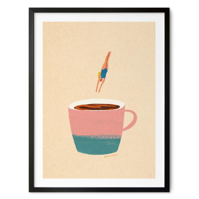 Poster Hopp i kaffet - Rivers