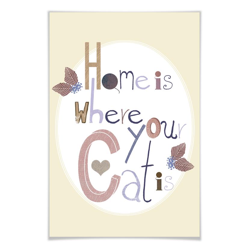 Poster - Loske - Home is where your cat is