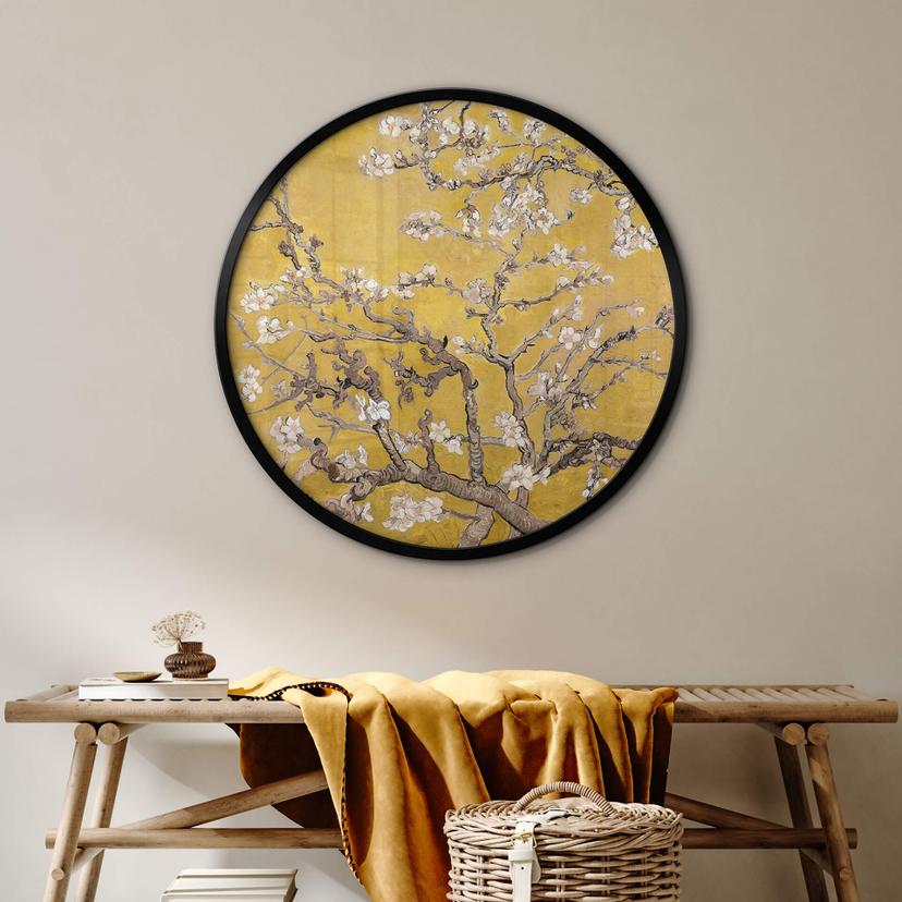 Poster van Gogh - Mandorlo in fiore tondo