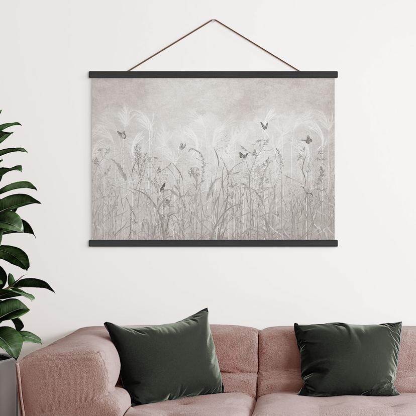 Stoffbild Wildblumenwiese mit Schmetterlingen - Ms Tiff