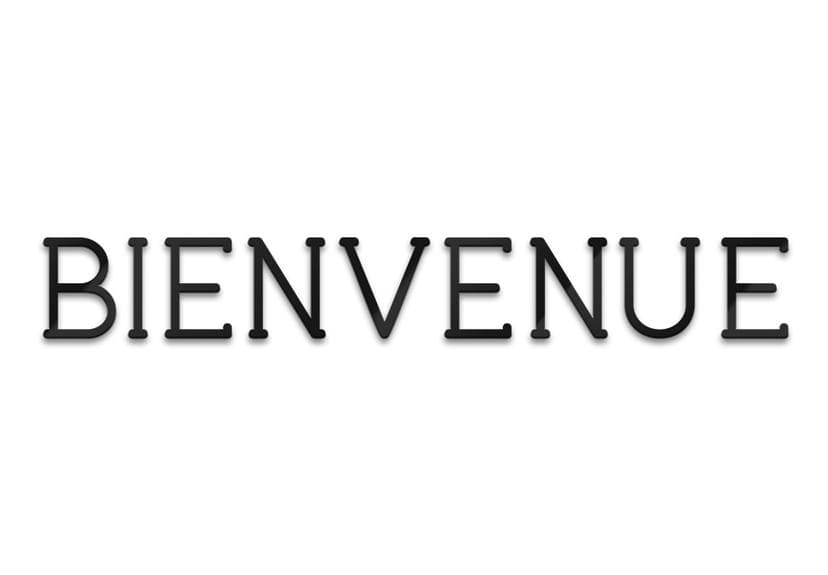 Letras acrílicas Bienvenue