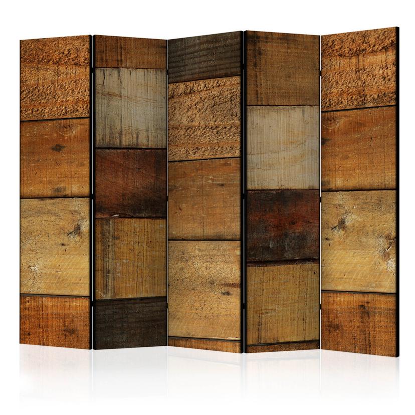 Divisorio per cameretta - Trame di legno, 3 pezzi