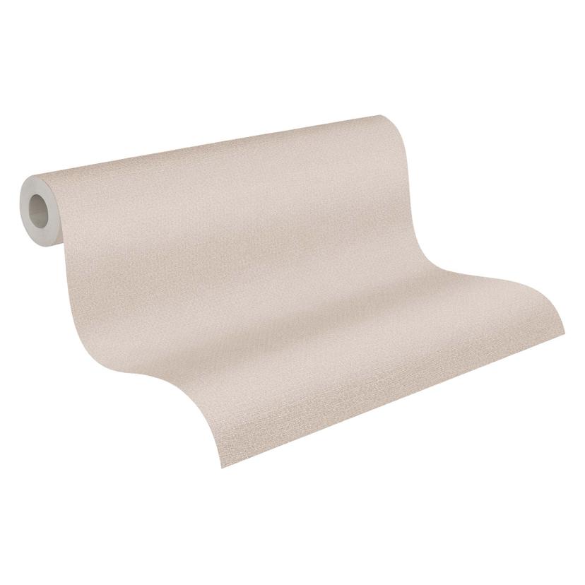 Papel pintado unicolor beige gris sin PVC - Papel pintado no tejido liso de A.S. Création brillante