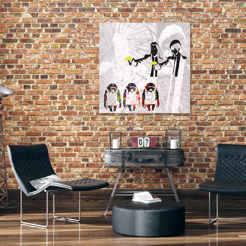 Stampe su tela, Banksy Pulp Fiction e scimmie