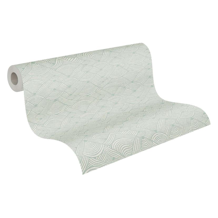 Papel pintado gris ondas diseño - papel pintado moderno no tejido salón gris claro