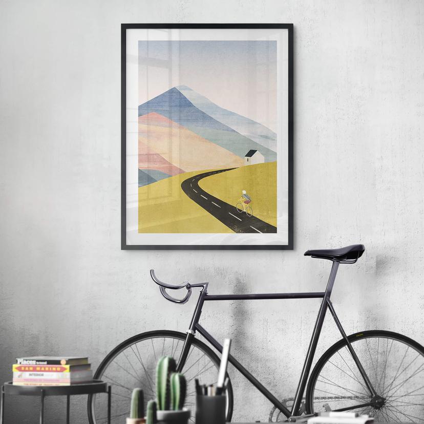Poster Rivers - Ciclisti in montagna