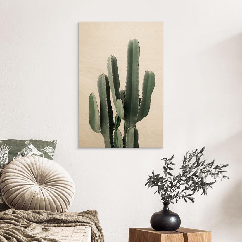 Pianta di cactus a stampa su legno - Sisi & Seb
