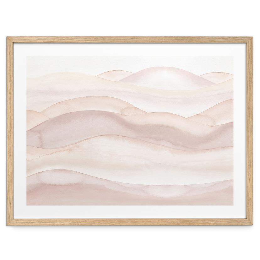 Poster Douces collines en aquarelle - Bloomery Decor