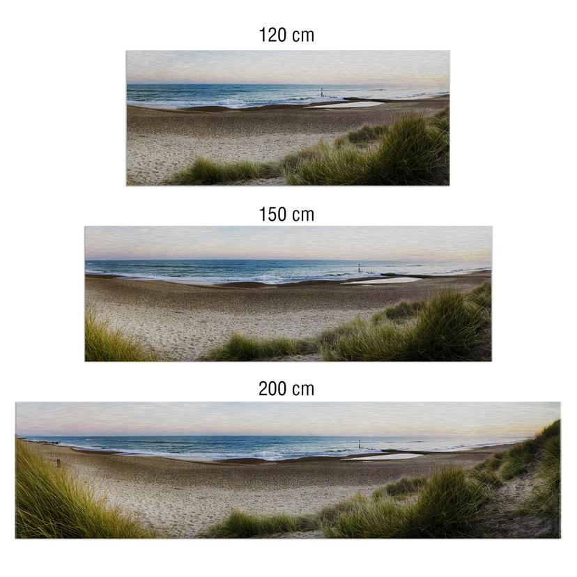 Revêtement pour cuisine - Alu-Dibond - Plage en panorama - Argenté