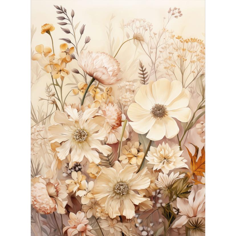 Fotomurale vintage splendore floreale nel prato - Lola Peacock