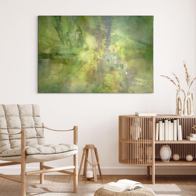 Lienzo juego de colores en verde dorado - Schmucker