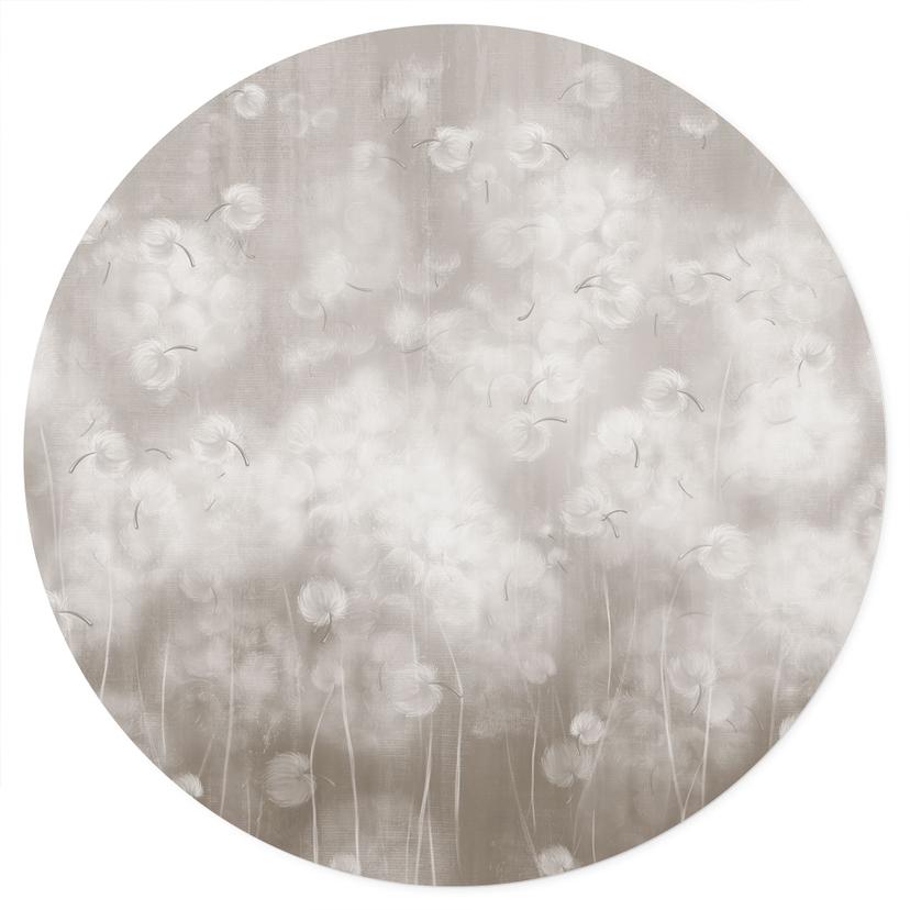 Blumen Wandtattoo Pusteblumen Traum in Beige - Ms Tiff - Rund