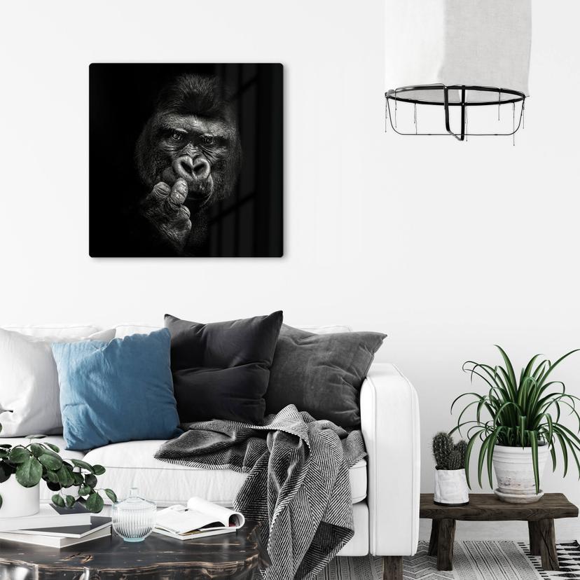 Glasschilderij Meermann - Gorilla