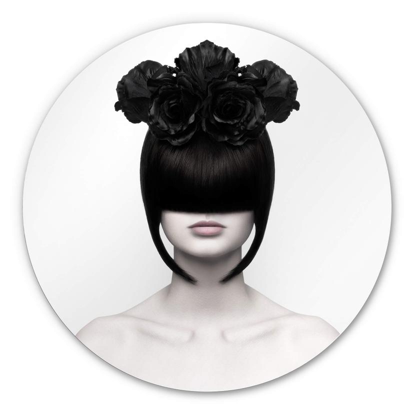Tableau en Alu-Dibond Nemcekova - Black Widow - Rond