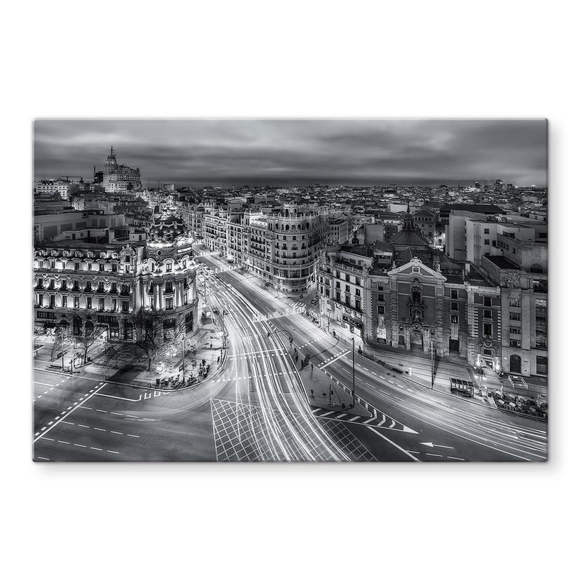 Pannello paraschizzi Javier - Madrid by night